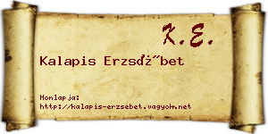Kalapis Erzsébet névjegykártya